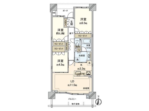 ヴィークグラン世田谷千歳船橋 さくらガーデン 間取図(平面図)