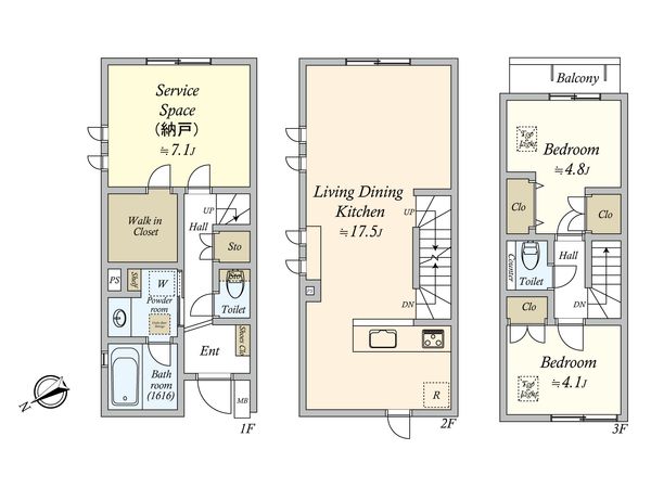 リムテラスコート経堂 間取図(平面図)