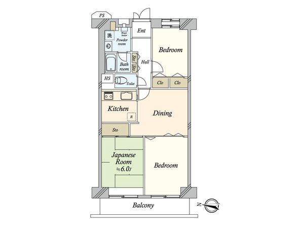 芦花公園スカイハイツ 間取図(平面図)