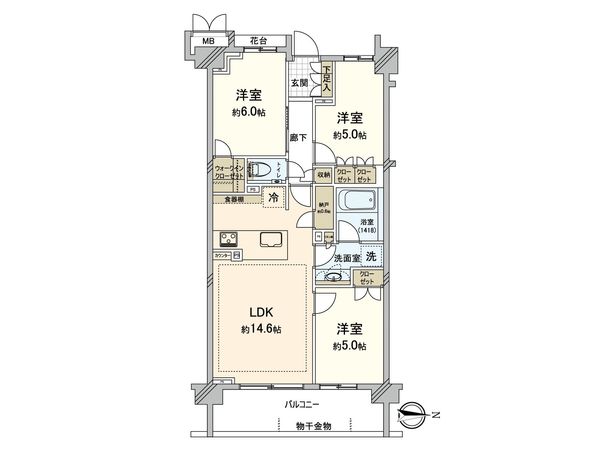 パークナード経堂 間取図(平面図)