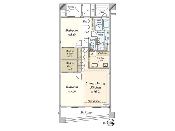 パークホームズ世田谷桜丘ヒルトップレジデンス 間取図(平面図) 間取図(平面図)
