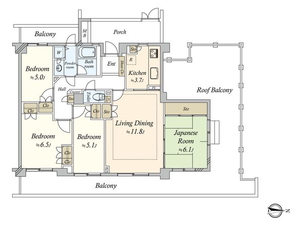 パーク・ハイム赤堤 間取図(平面図)