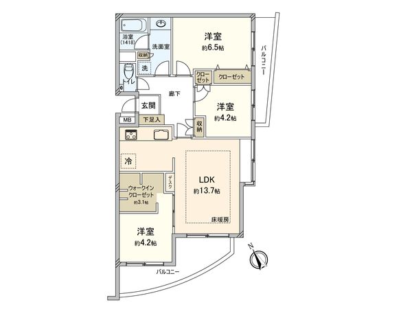 世田谷桜丘シティハウス 間取図(平面図) 世田谷桜丘シティハウス 間取図(平面図)