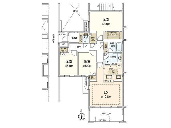 マスターズガーデン世田谷桜 間取図(平面図) マスターズガーデン世田谷桜 間取図(平面図)