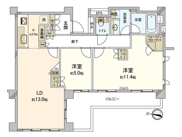 パークハウス砧二丁目 間取図(平面図) パークハウス砧二丁目 間取図(平面図)