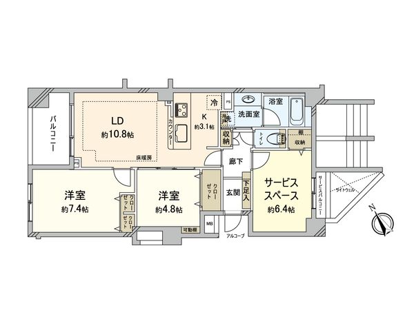 クレッセント千歳船橋 間取図(平面図)