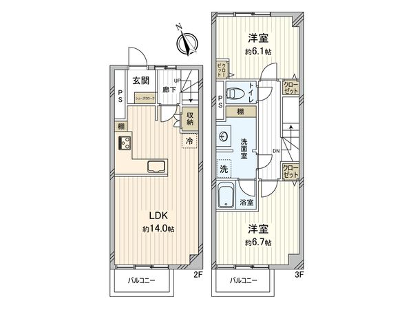 経堂セントラルマンション 間取図(平面図) 経堂セントラルマンション 間取図(平面図)