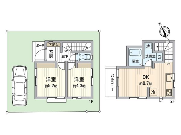 和泉本町3丁目 土地 建物プラン例 (間取り図) 和泉本町3丁目 土地 建物プラン例 (間取り図)