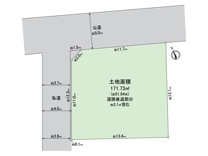 東和泉4丁目 土地 区画図