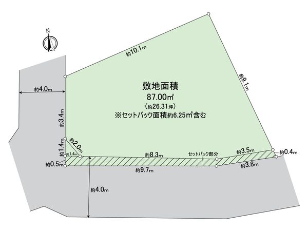 砧4丁目 建築条件付き売地 区画図 砧4丁目 建築条件付き売地 区画図