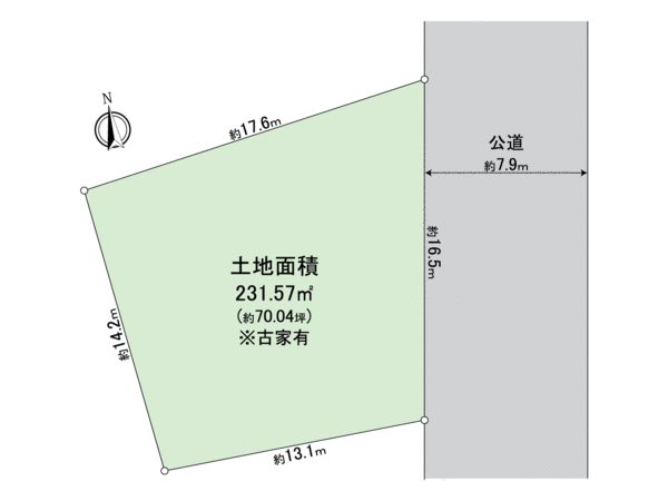 成城8丁目 土地 地形図