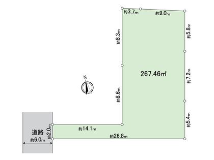 狛江市元和泉3 土地 区画図