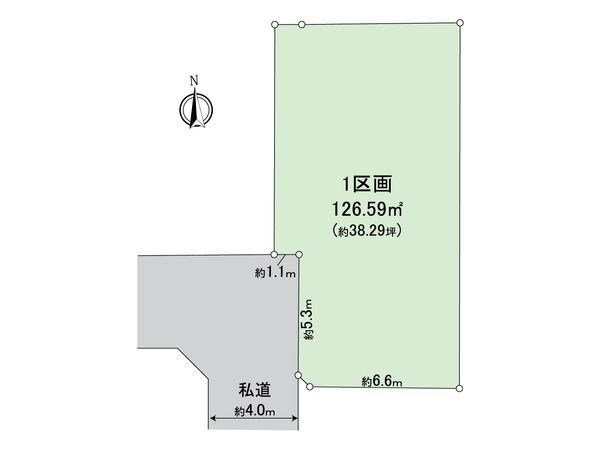 成城7丁目 1区画 区画図 成城7丁目 1区画 区画図