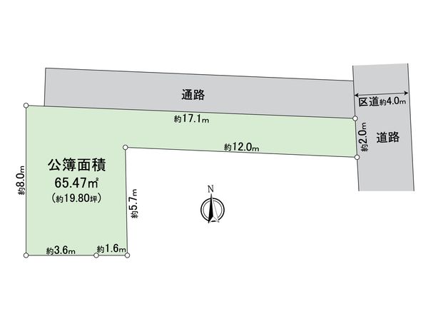 千歳台2丁目 土地 区画図