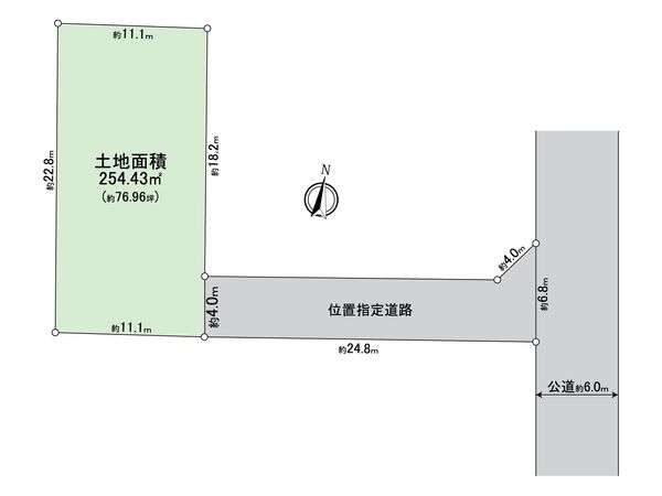 成城6丁目 売地 区画図