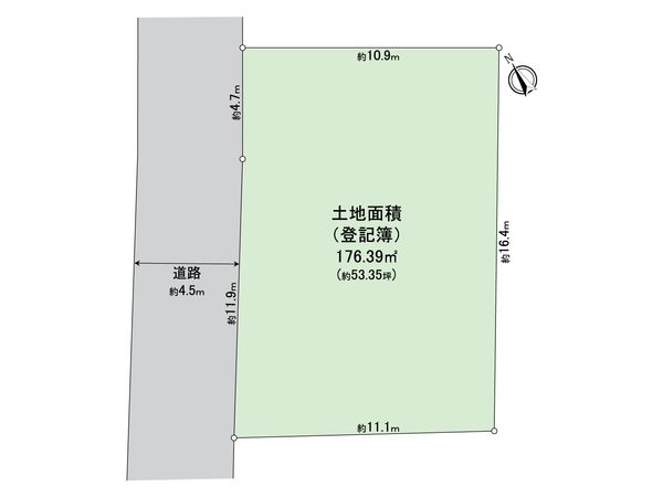 狛江市岩戸南3丁目 土地 区画図 狛江市岩戸南3丁目 土地 区画図