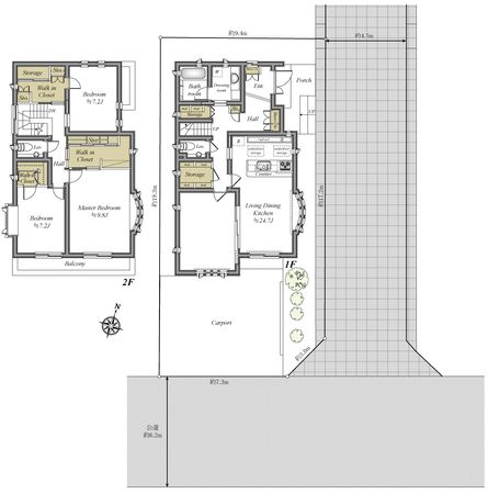 成城5丁目 戸建 間取図(平面図)