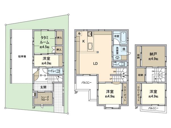 東和泉3丁目 戸建 間取図(平面図)