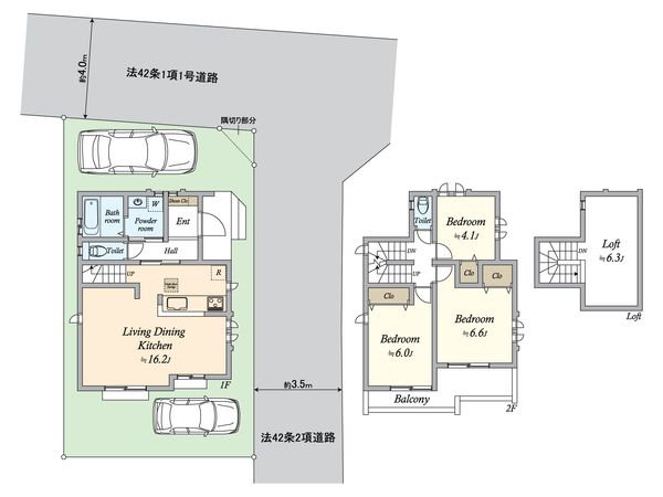 猪方1丁目 新築戸建 B号棟 間取図(平面図)