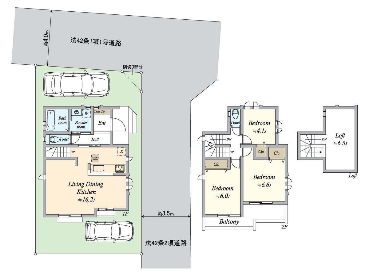 猪方1丁目 新築戸建 B号棟 間取図(平面図) 間取図(平面図)