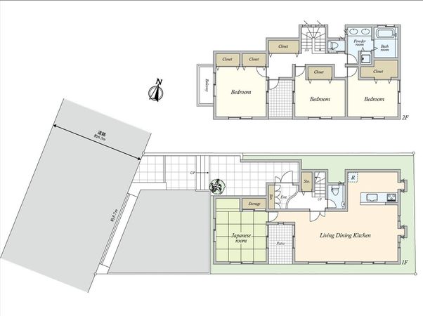成城四丁目 戸建 間取図(平面図) 間取図(平面図)