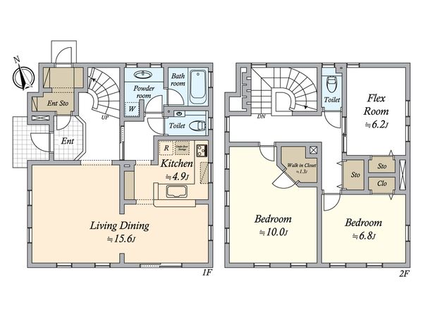 世田谷区宇奈根2丁目 戸建 間取図(平面図)