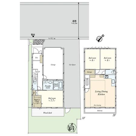 成城1丁目 戸建 間取図(平面図)