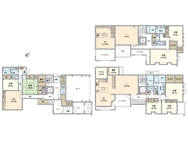 本駒込6丁目 戸建 間取図(平面図) 本駒込6丁目 戸建 間取図(平面図)