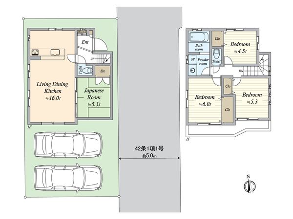 岩戸南4丁目 戸建 間取図(平面図)