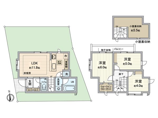 給田1丁目 新築戸建 間取図(平面図) 給田1丁目 新築戸建 間取図(平面図)