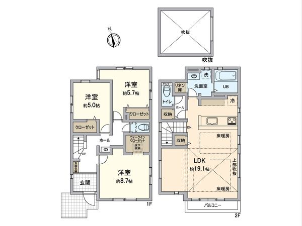 和泉本町3丁目 新築戸建 1号棟 間取図(平面図)