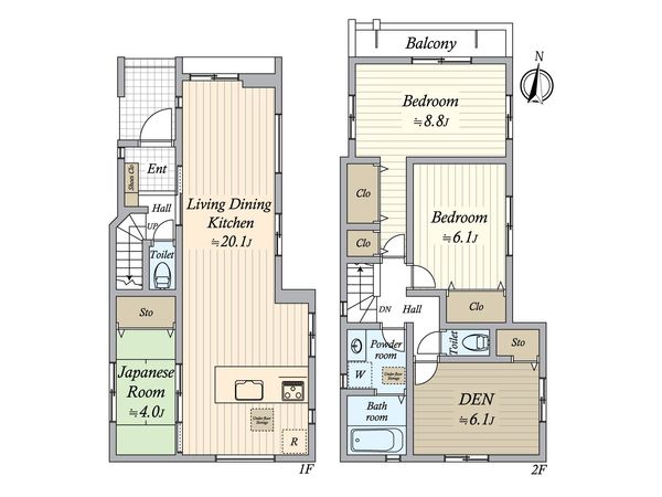 砧1丁目 新築戸建 1号棟 間取図(平面図)