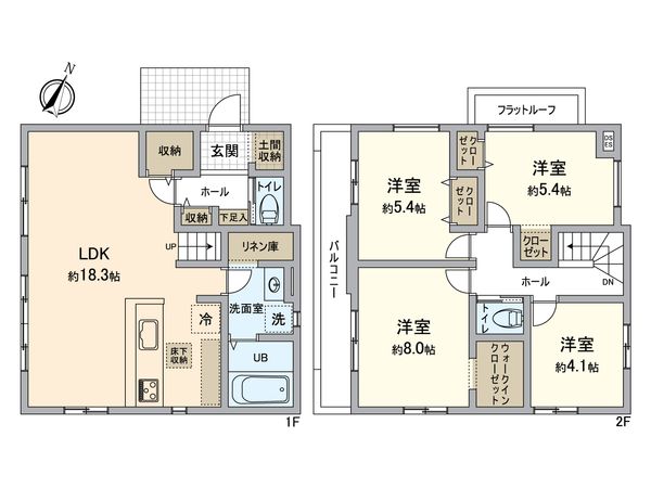喜多見9丁目 新築戸建 2号棟 間取図(平面図) 喜多見9丁目 新築戸建 2号棟 間取図(平面図)