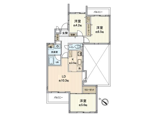 パレドエール砧 間取図(平面図) パレドエール砧 間取図(平面図)