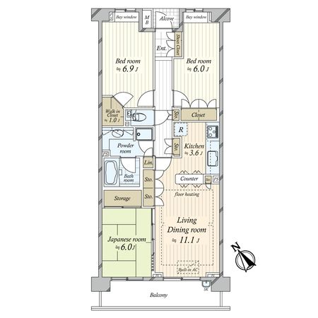 シティハウス成城 ブライトコート 間取図(平面図) シティハウス成城 ブライトコート 間取図(平面図)