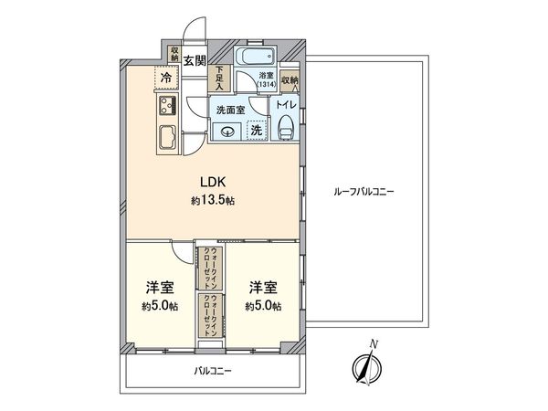 東海狛江マンション 間取図(平面図) 東海狛江マンション 間取図(平面図)