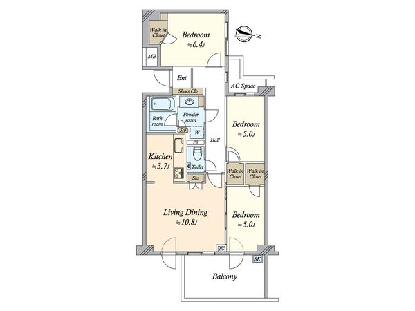 プラウド成城 間取図(平面図) プラウド成城 間取図(平面図)
