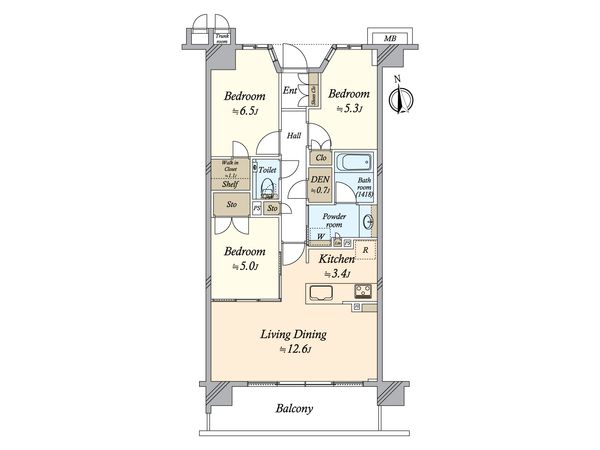 ウエリス世田谷砧 間取図(平面図) ウエリス世田谷砧 間取図(平面図)