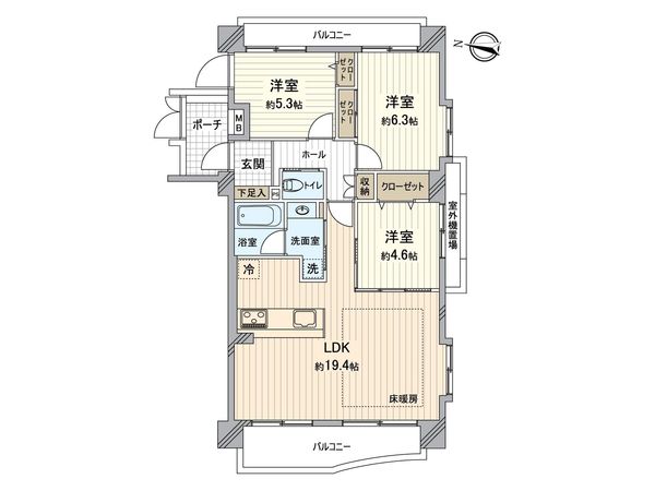 ディアナコート成城 間取図(平面図)