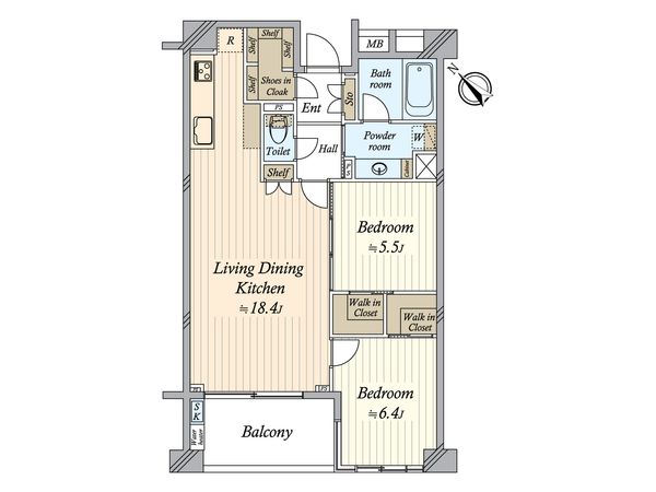 パークシティ成城 Bコート 間取図(平面図)