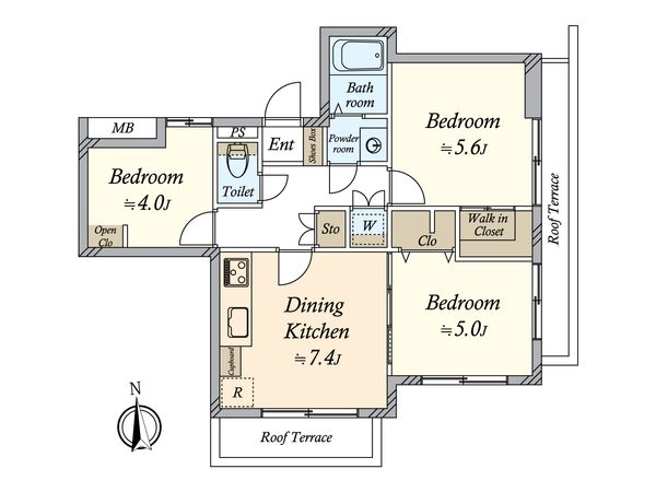 タウンハイツ砧 間取図(平面図) タウンハイツ砧 間取図(平面図)