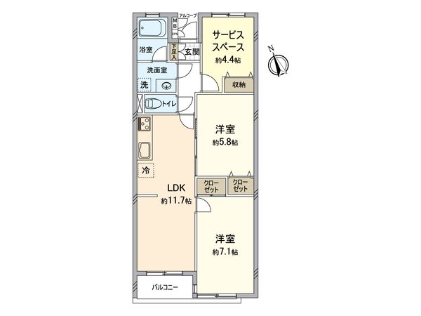 ライオンズマンション喜多見 間取図(平面図)