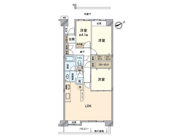 パーク・ハイム狛江 2号棟 間取図(平面図) パーク・ハイム狛江 2号棟 間取図(平面図)