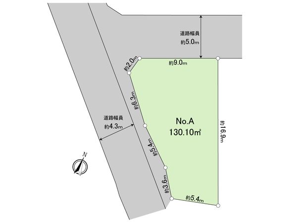 日野市新町3丁目 土地 区画図