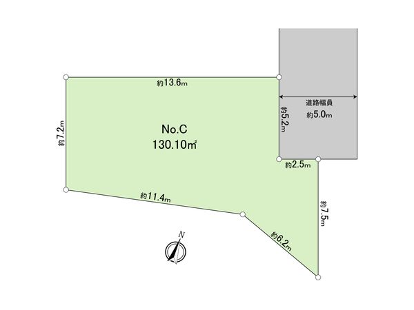 日野市新町3丁目 土地 区画図