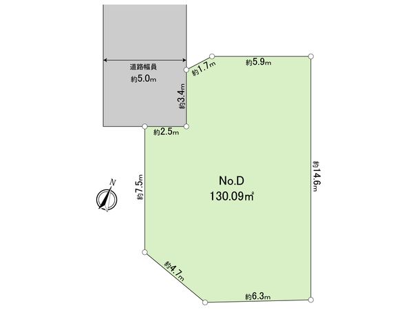 日野市新町3丁目 土地 区画図 日野市新町3丁目 土地 区画図