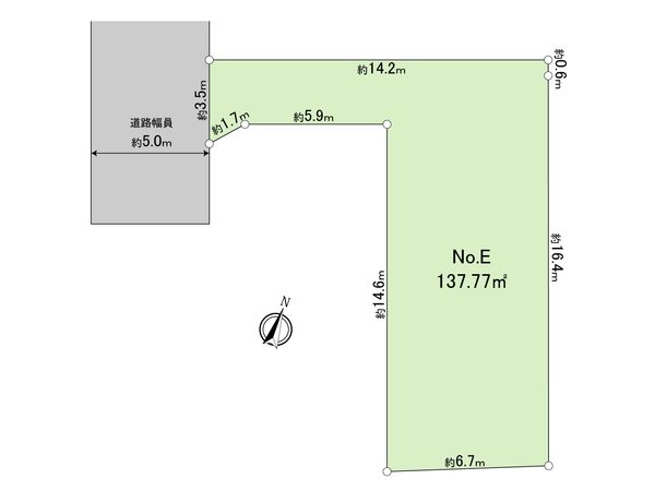 日野市新町3丁目 土地 区画図