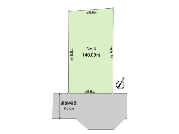 日野市新町3丁目 土地 4区画 区画図
