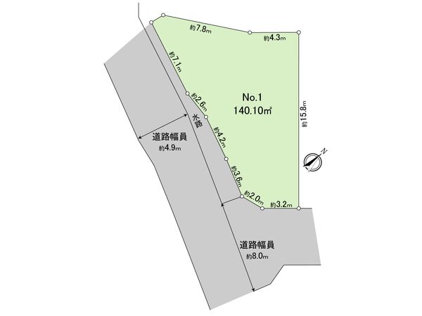 日野市新町3丁目 土地 1区画 区画図 日野市新町3丁目 土地 1区画 区画図