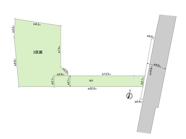 立川市錦町5丁目 土地2区画 区画図 立川市錦町5丁目 土地2区画 区画図